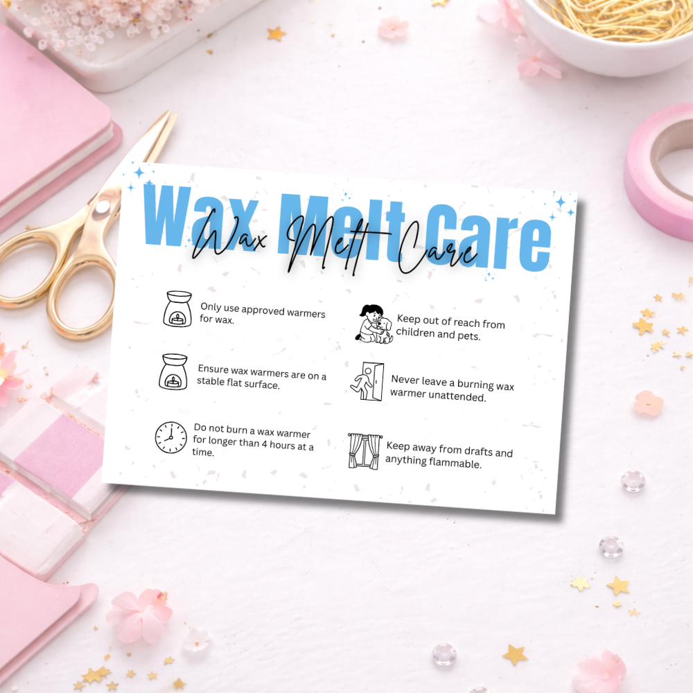 Wax Melt Care Cards