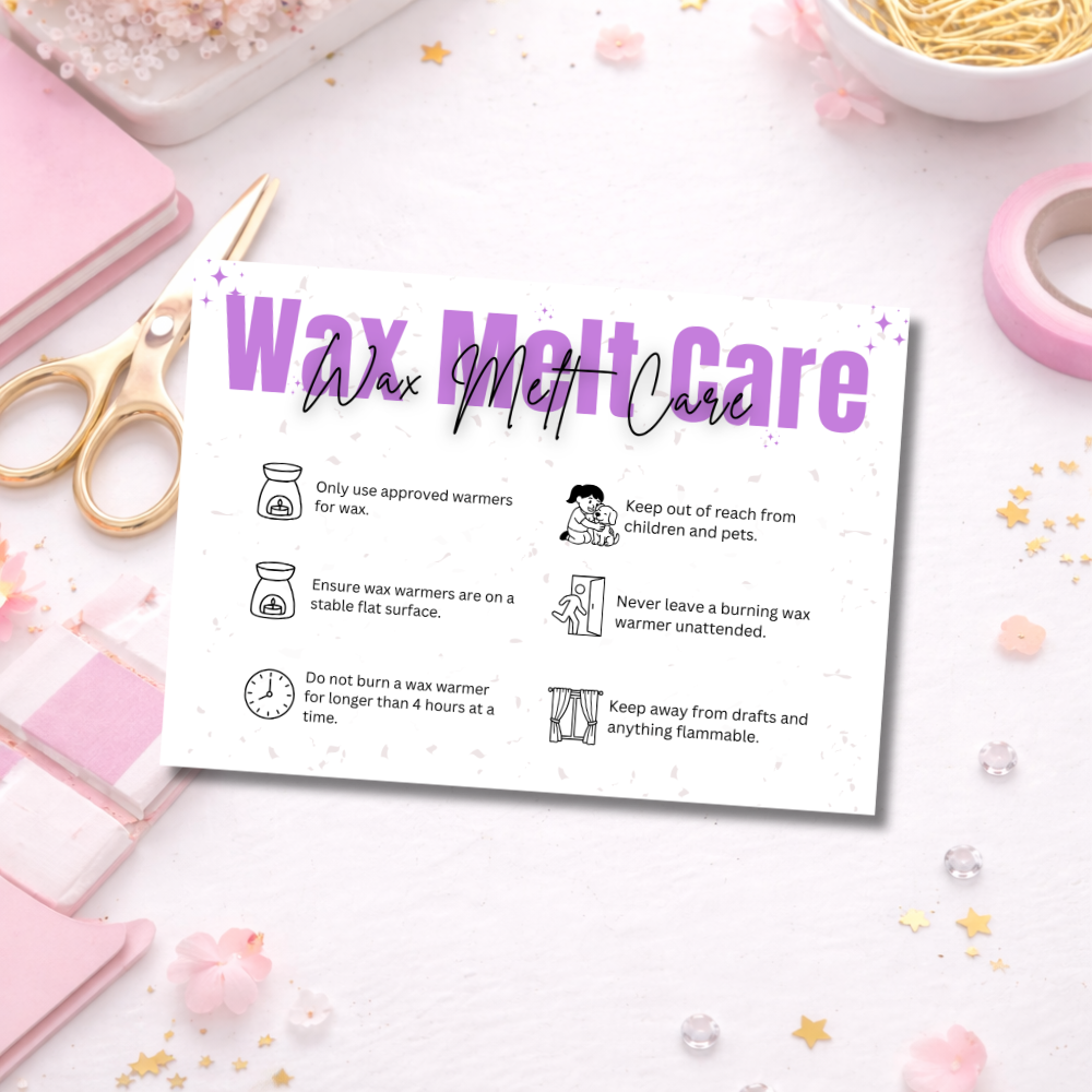 Wax Melt Care Cards