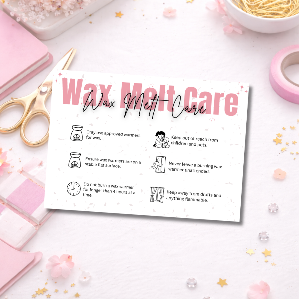 Wax Melt Care Cards