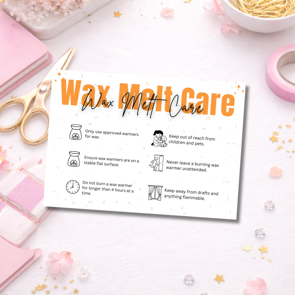 Wax Melt Care Cards