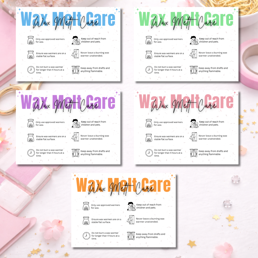 Wax Melt Care Cards