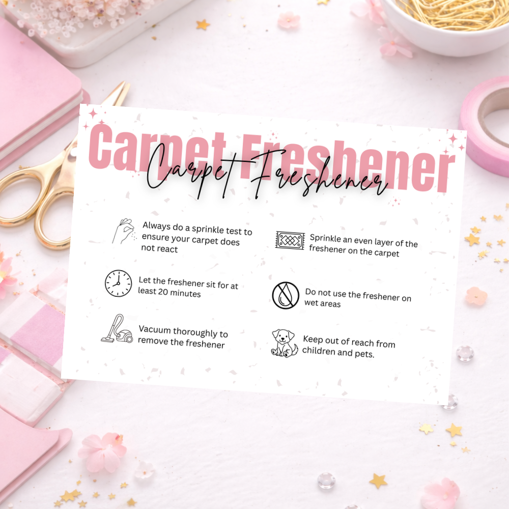 Carpet Freshener Care Cards