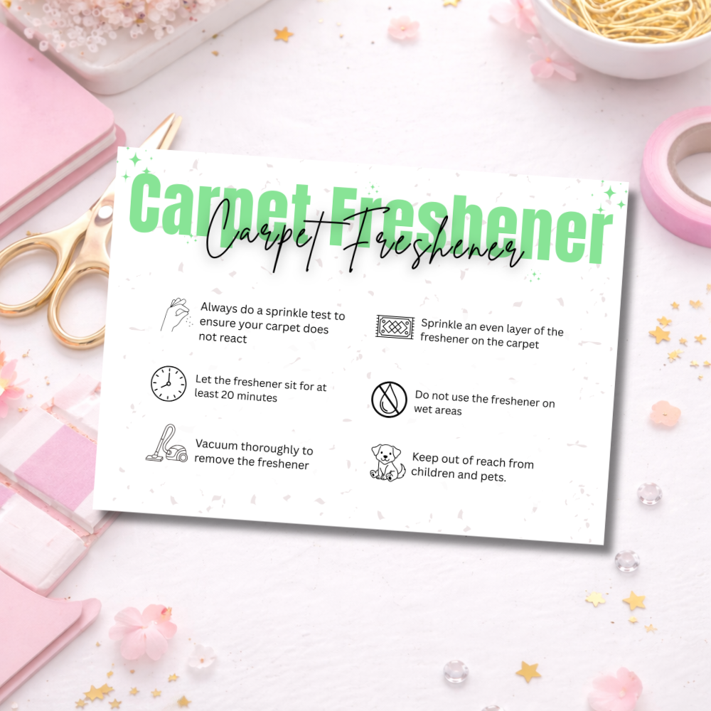 Carpet Freshener Care Cards