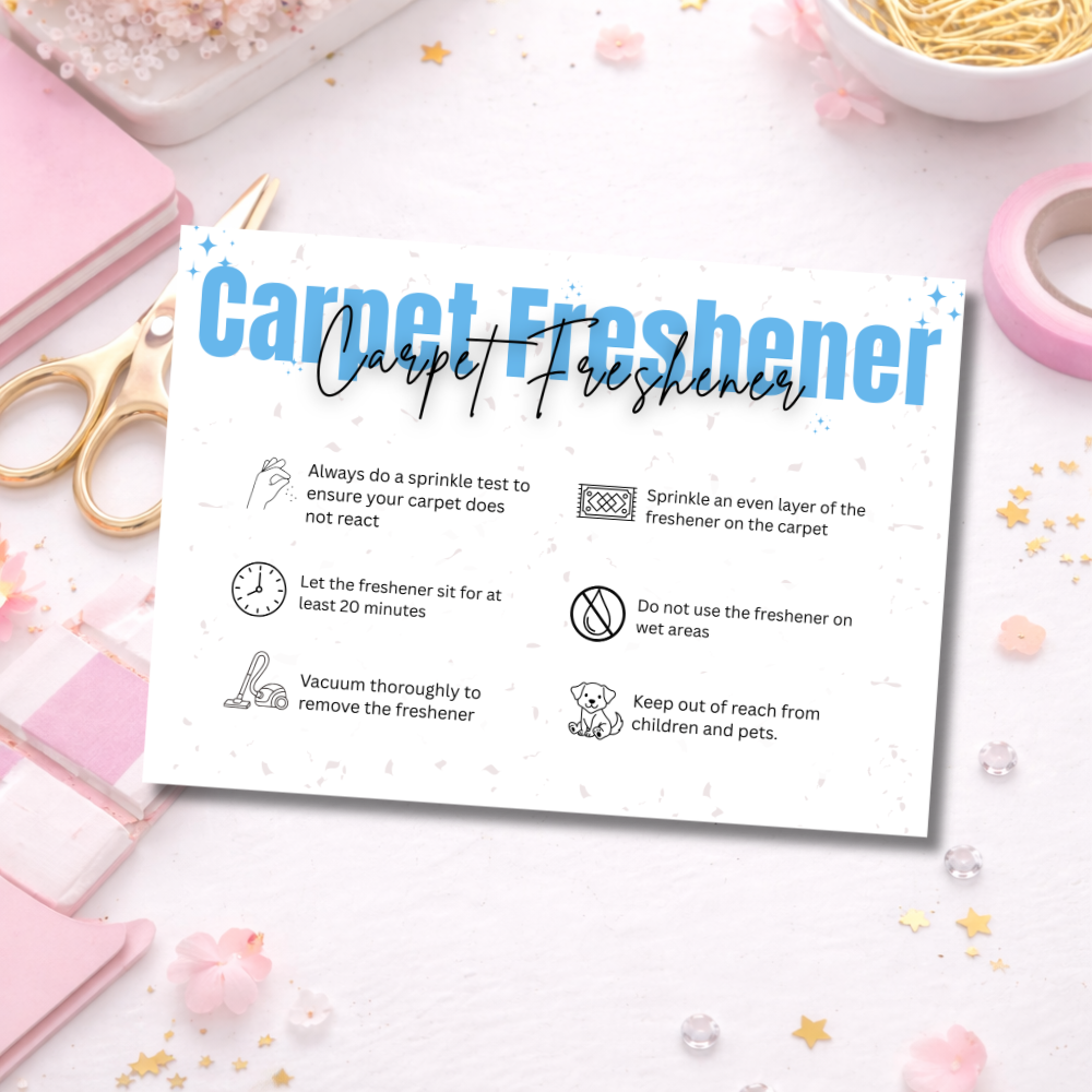 Carpet Freshener Care Cards