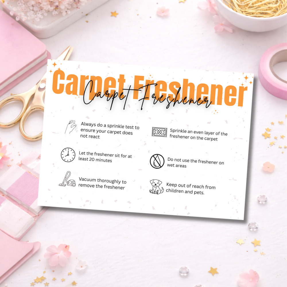 Carpet Freshener Care Cards