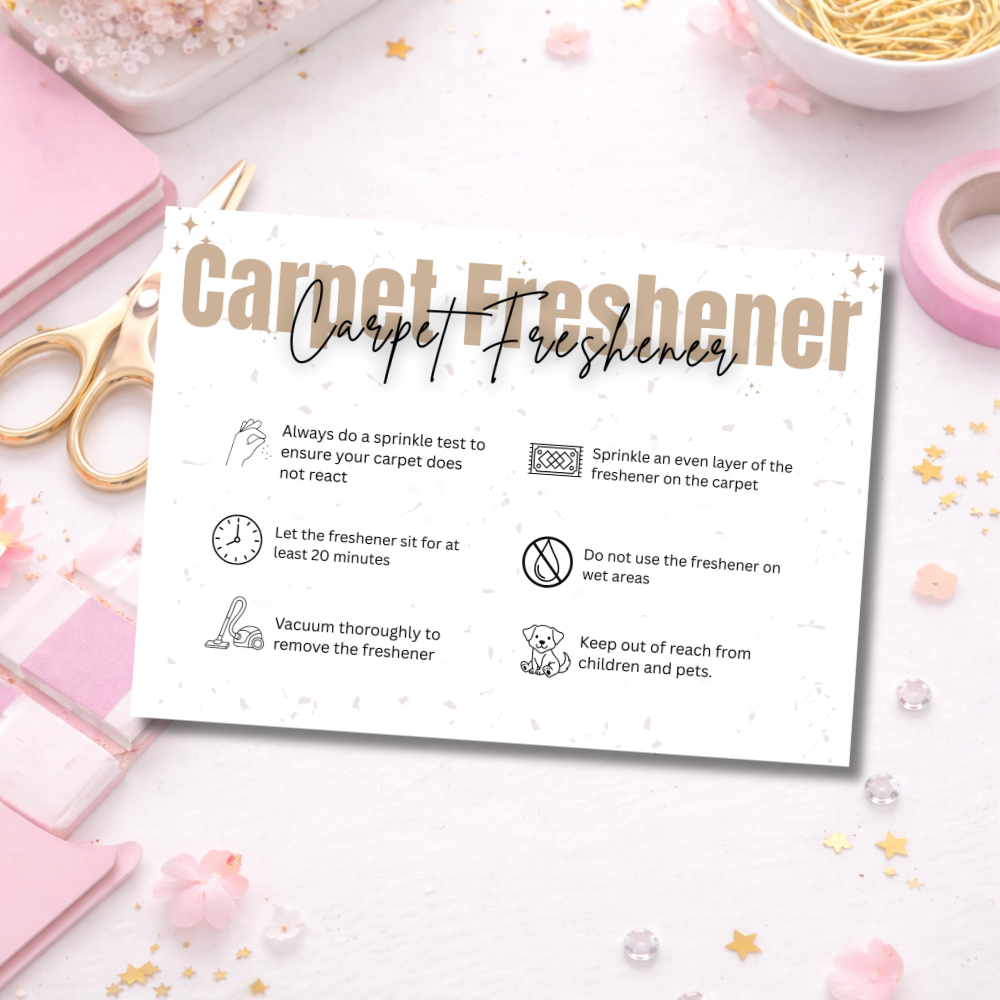Carpet Freshener Care Cards
