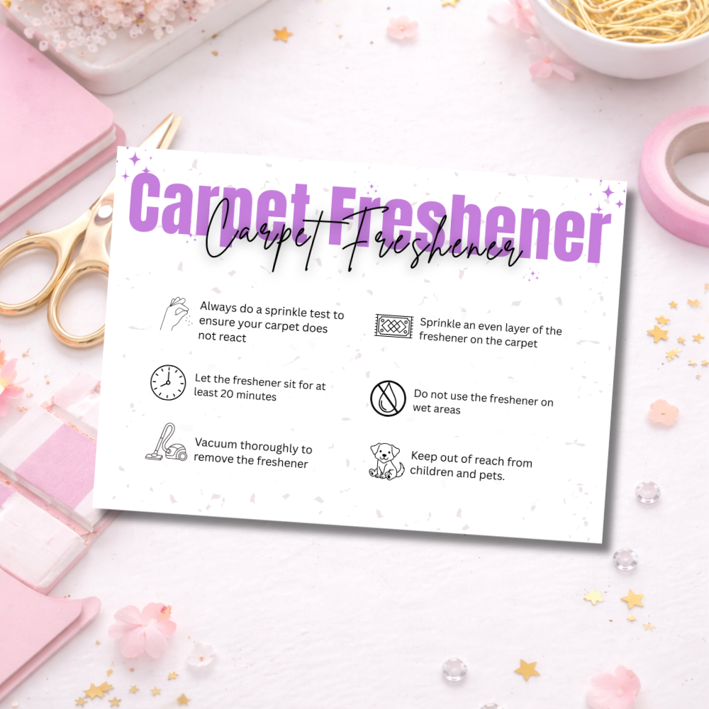 Carpet Freshener Care Cards