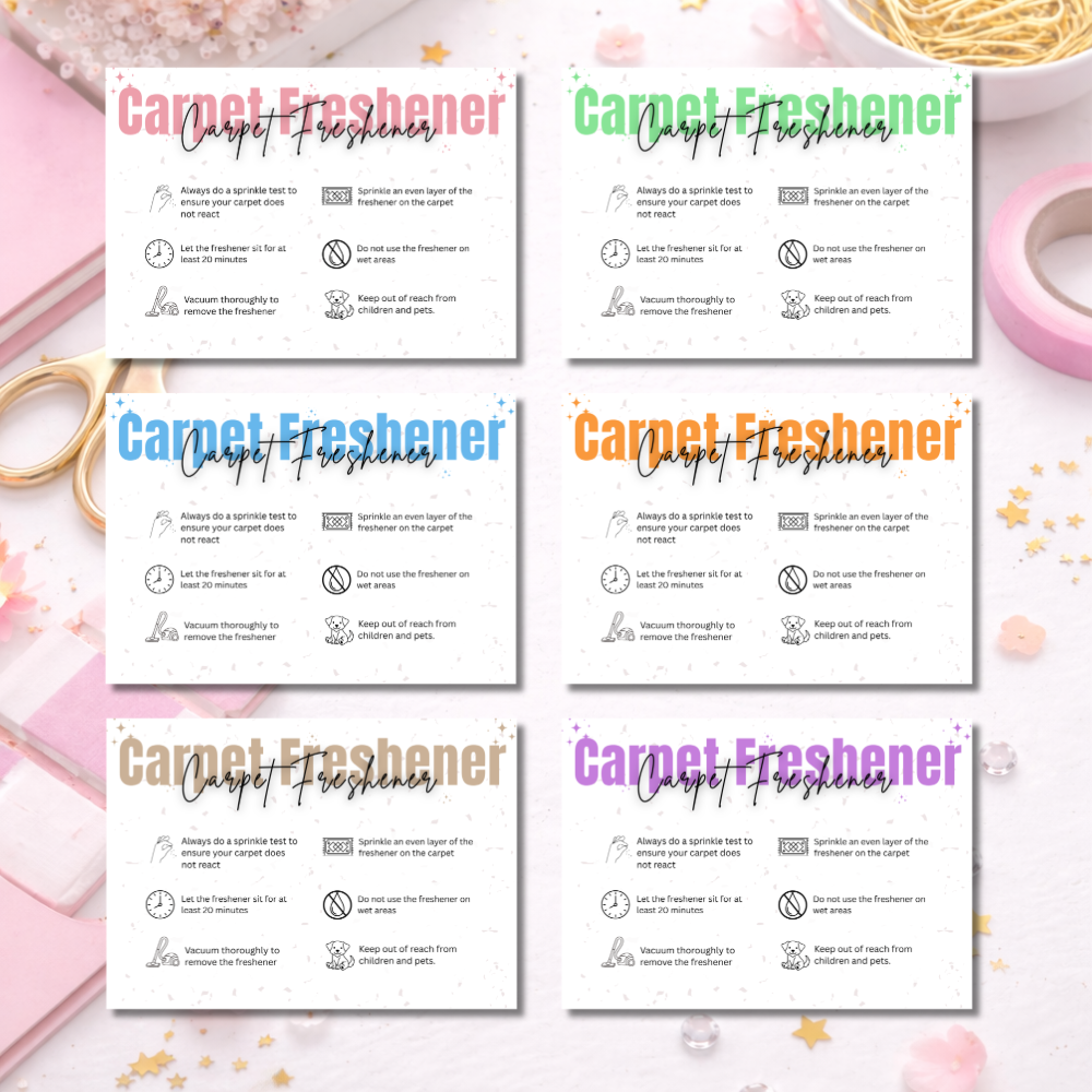 Carpet Freshener Care Cards
