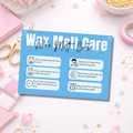Coloured Wax Melt Care Cards