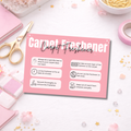 Coloured Carpet Freshener Care Cards