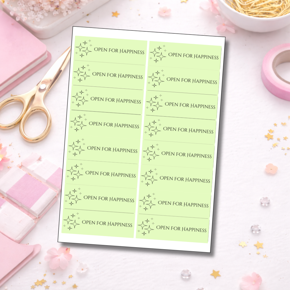 Happiness Sealing Stickers | Stars