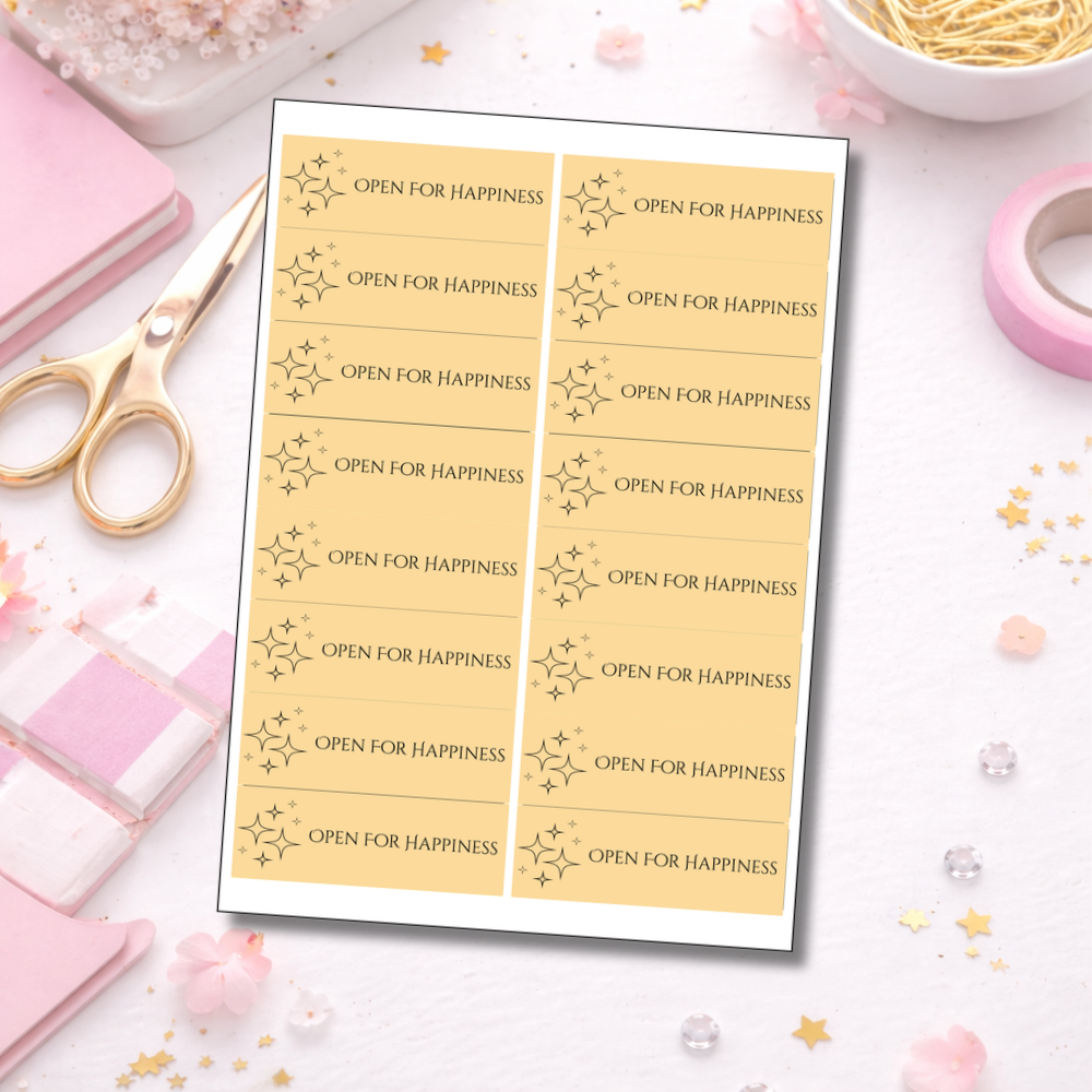 Happiness Sealing Stickers | Stars