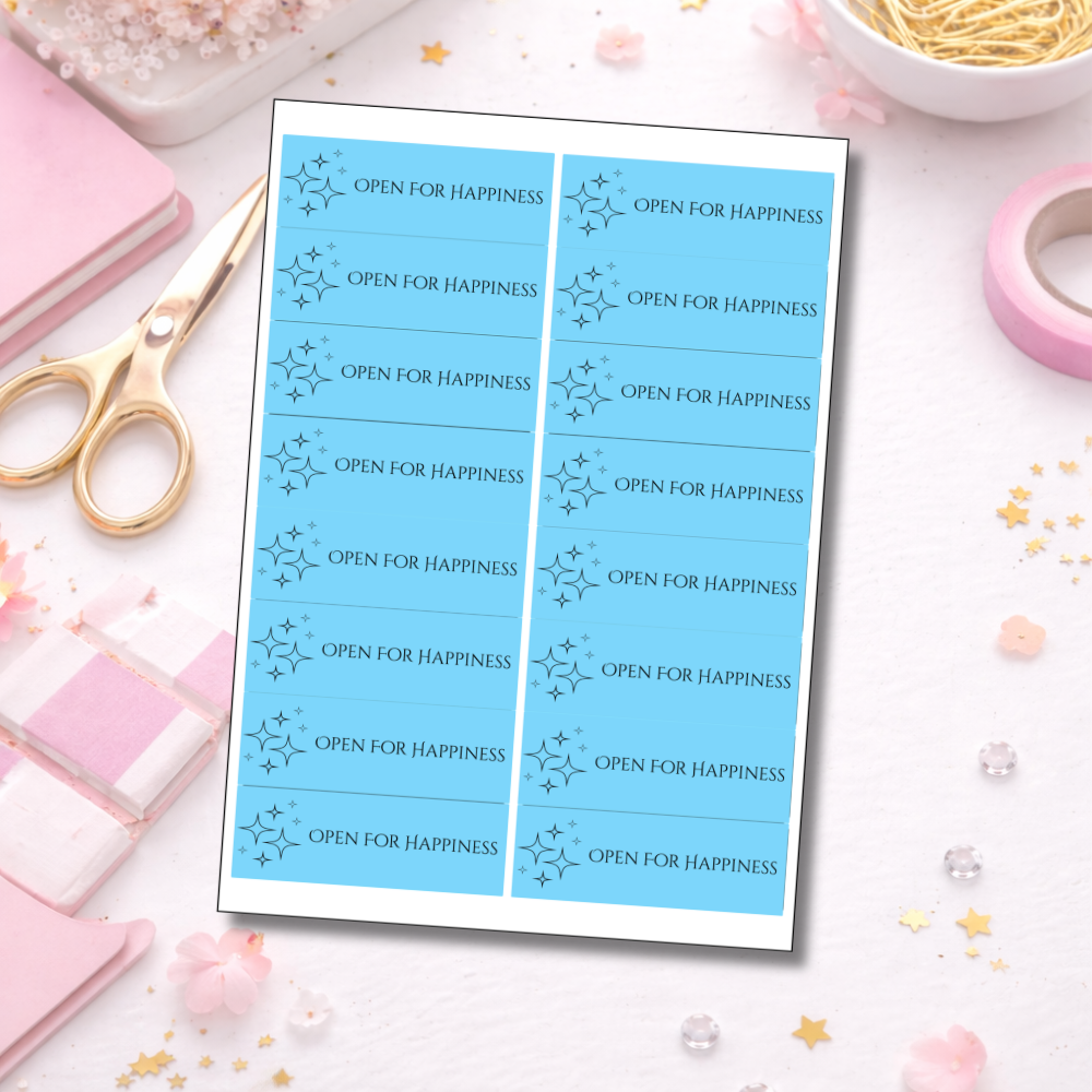 Happiness Sealing Stickers | Stars