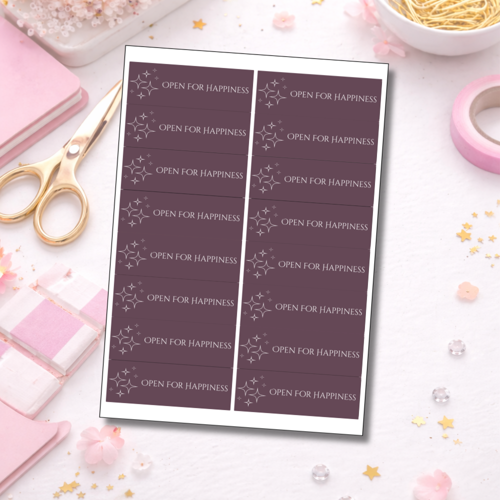 Happiness Sealing Stickers | Stars