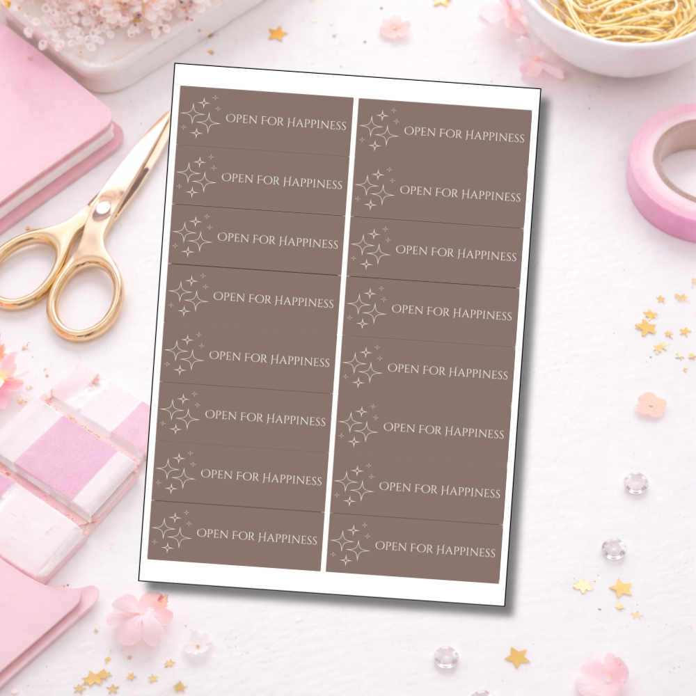 Happiness Sealing Stickers | Stars