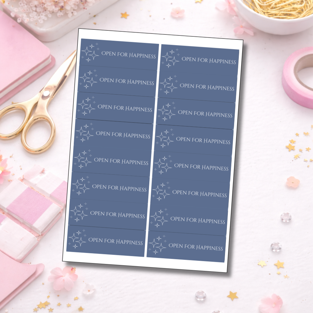 Happiness Sealing Stickers | Stars