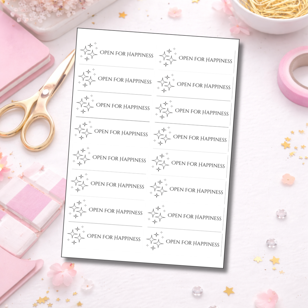 Happiness Sealing Stickers | Stars