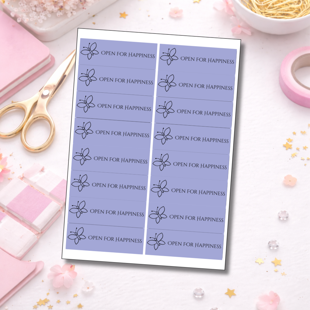 Happiness Sealing Stickers | Butterfly