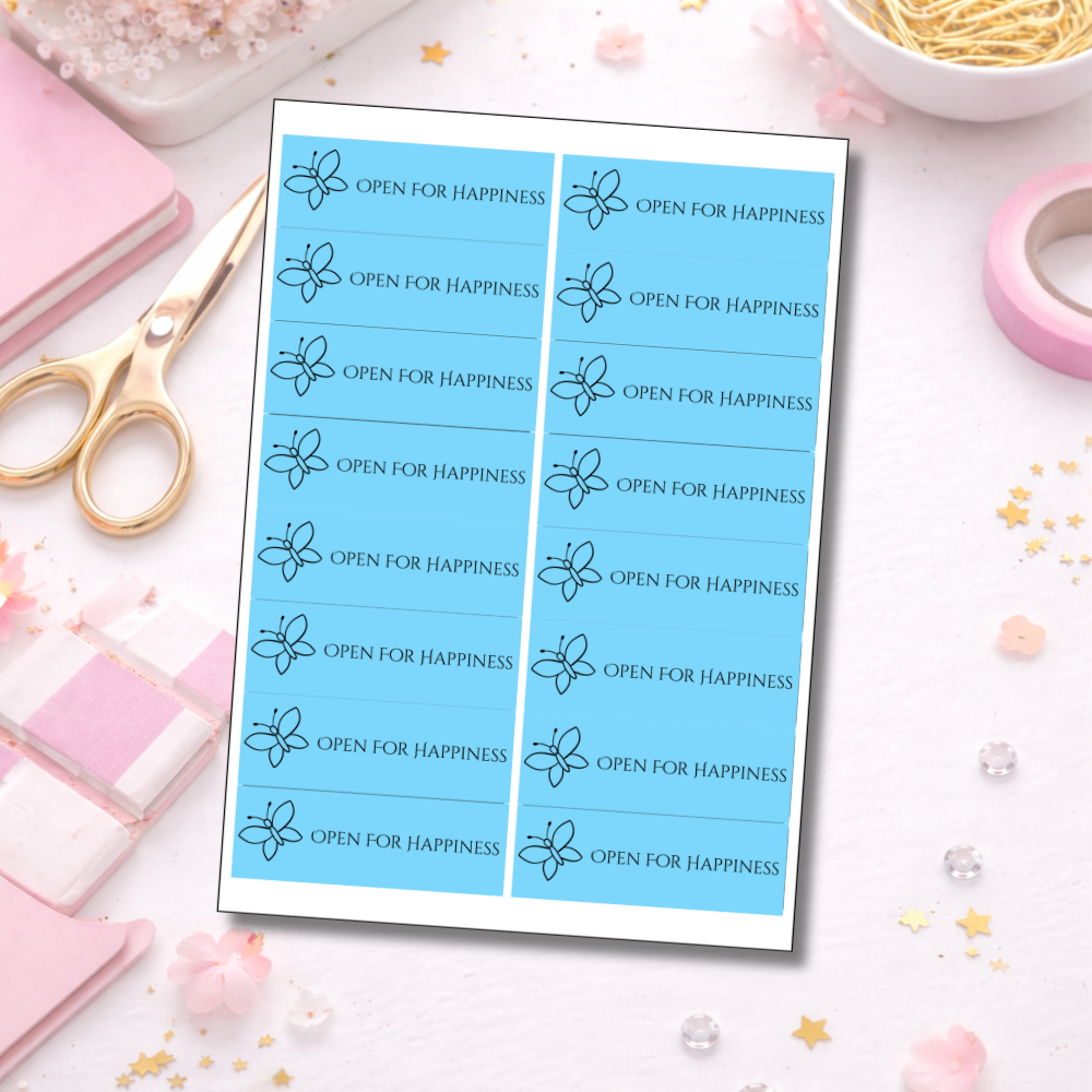 Happiness Sealing Stickers | Butterfly