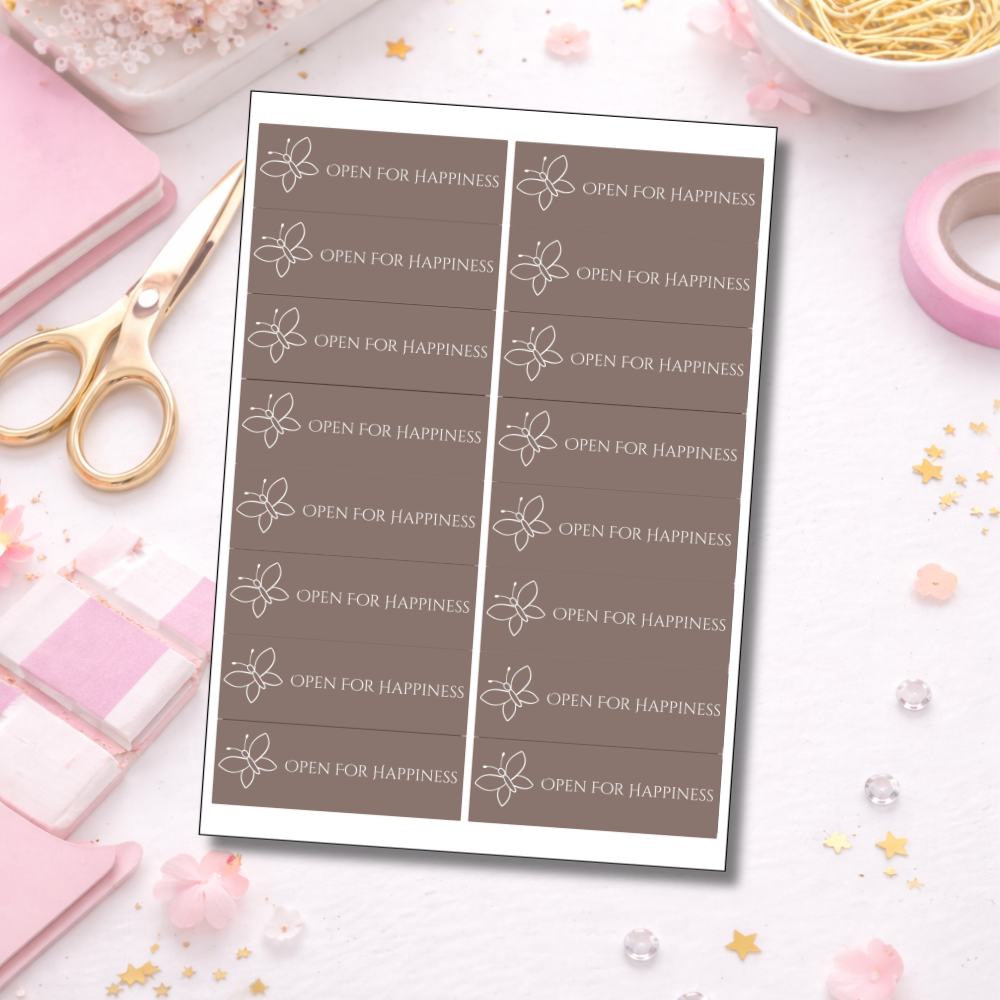 Happiness Sealing Stickers | Butterfly