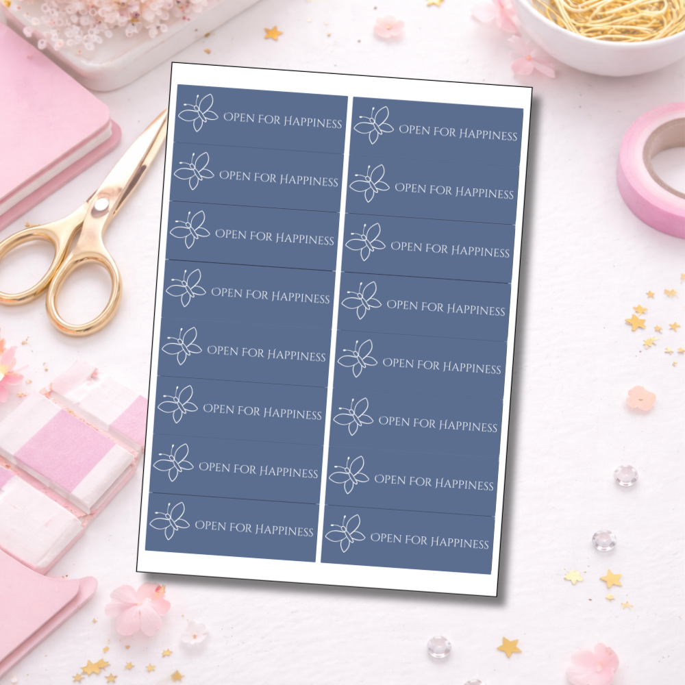 Happiness Sealing Stickers | Butterfly