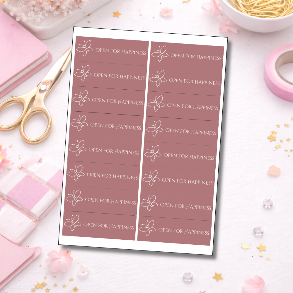 Happiness Sealing Stickers | Butterfly