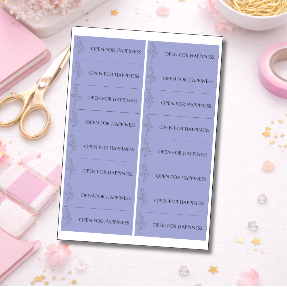 Happiness Sealing Stickers | Flower