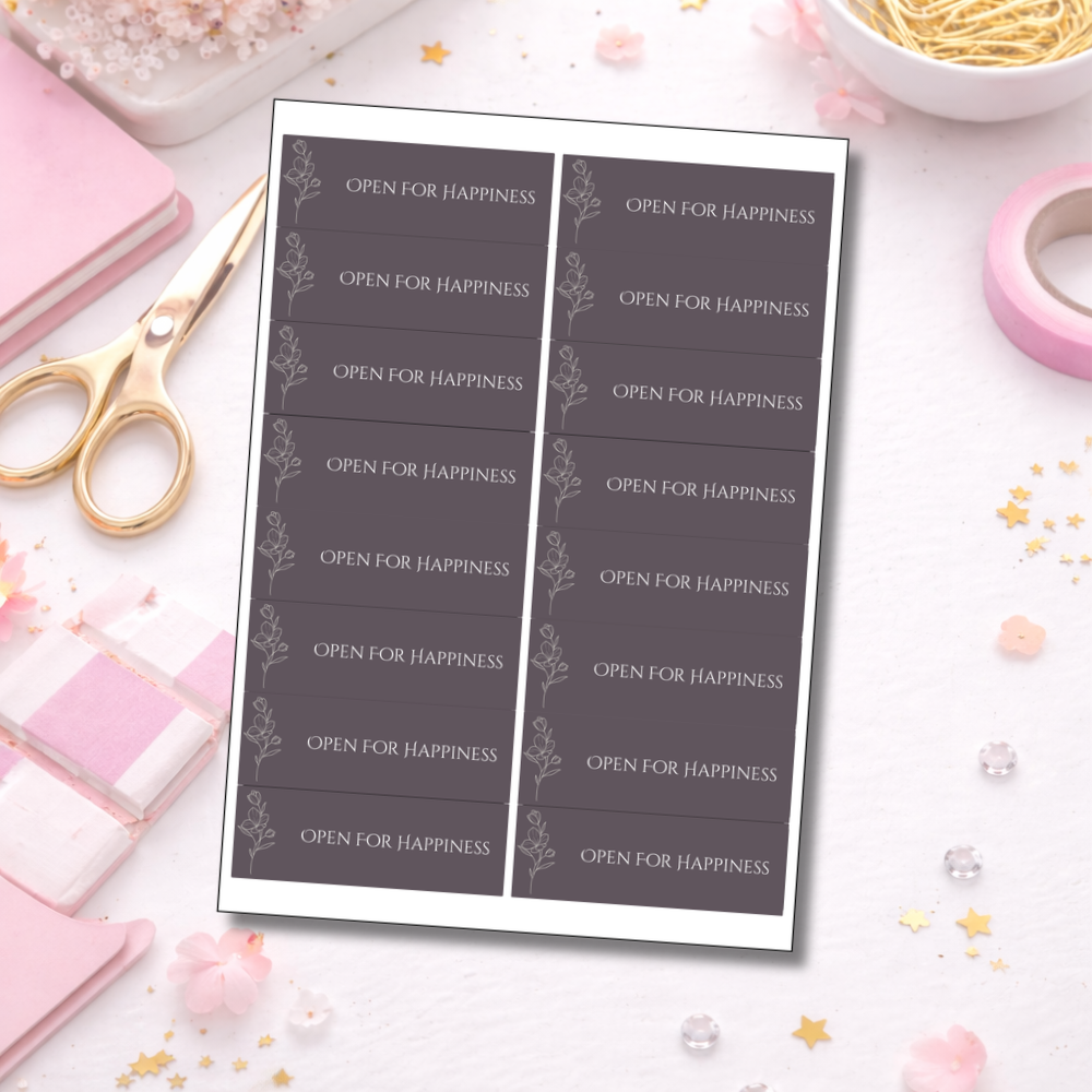 Happiness Sealing Stickers | Flower