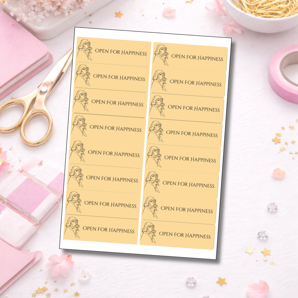 Happiness Sealing Stickers | Woman