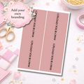 Customisable Rectangle Stickers / HB Collection