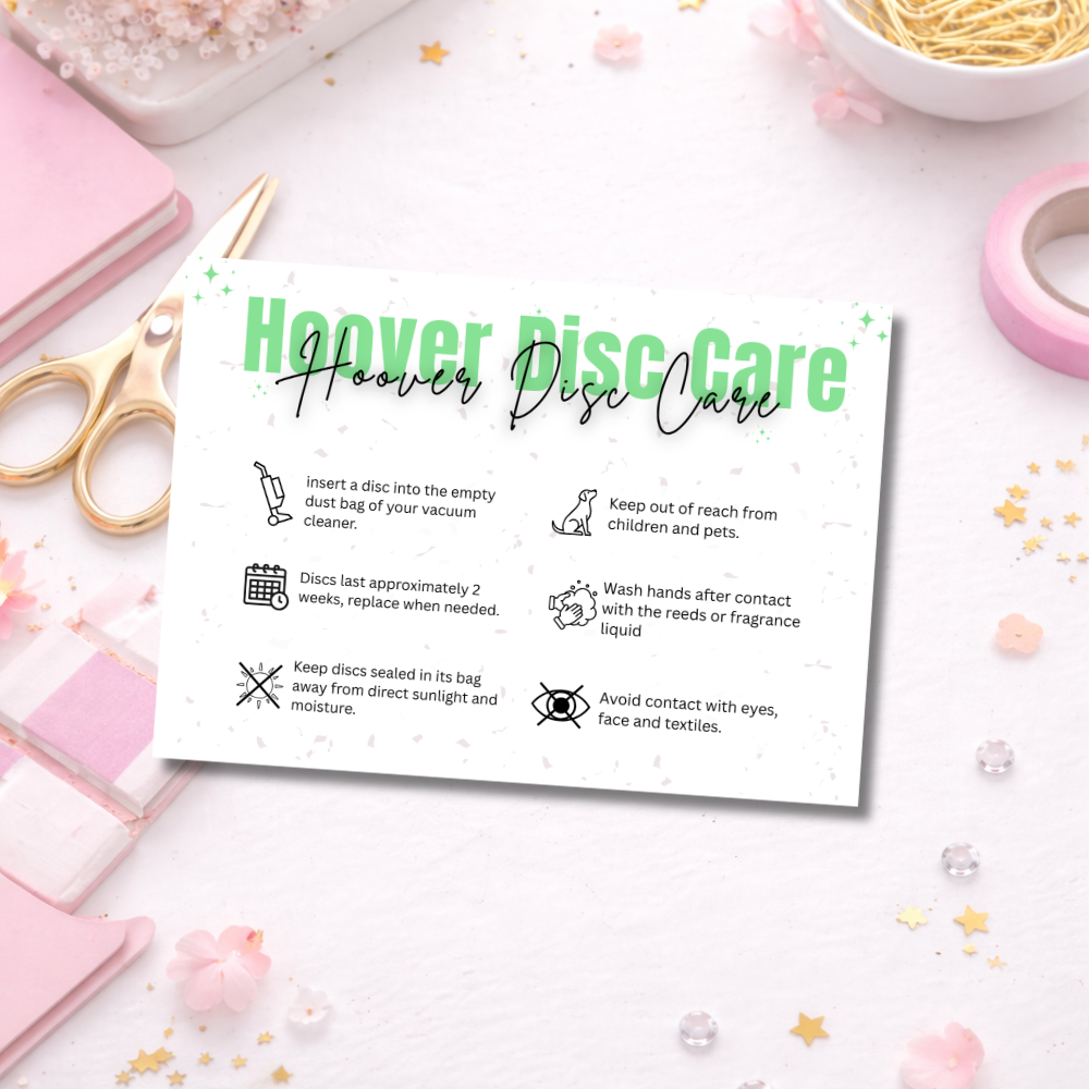Hoover Disc Care Cards