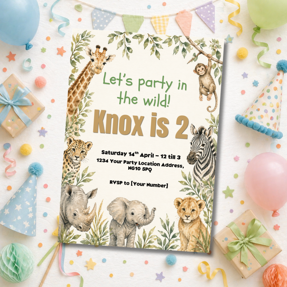 Kids Birthday Themed Invitations | Pack of 20