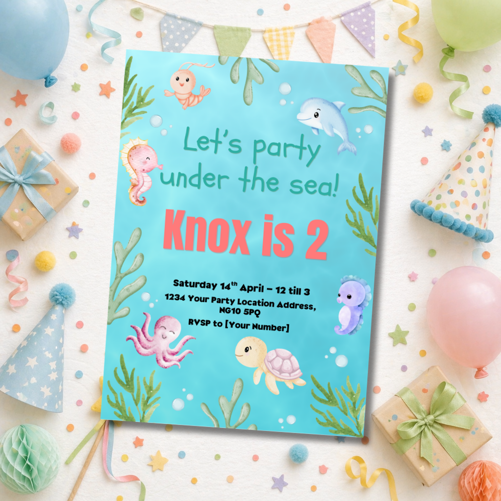 Kids Birthday Themed Invitations | Pack of 20