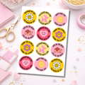65mm Happy Stickers