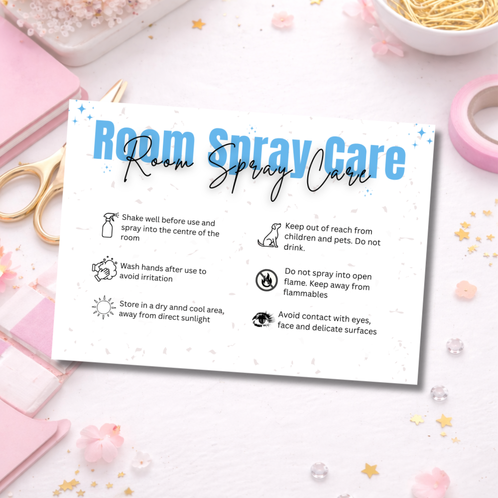 Room Spray Care Cards