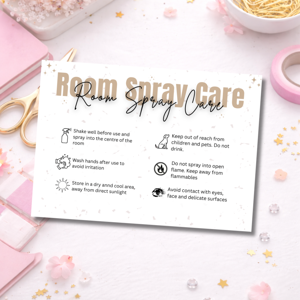 Room Spray Care Cards