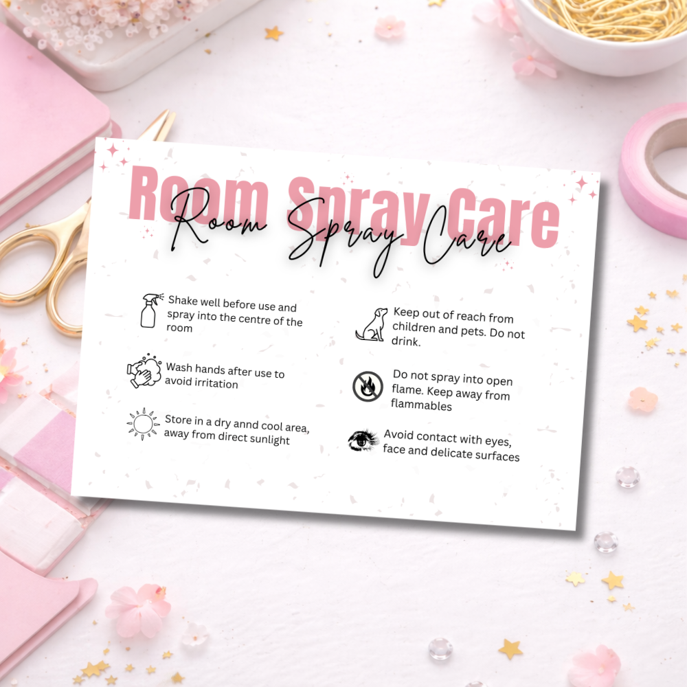 Room Spray Care Cards