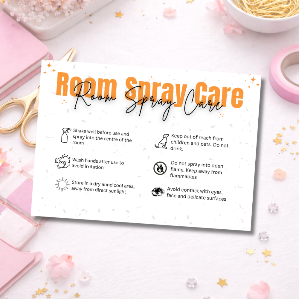 Room Spray Care Cards