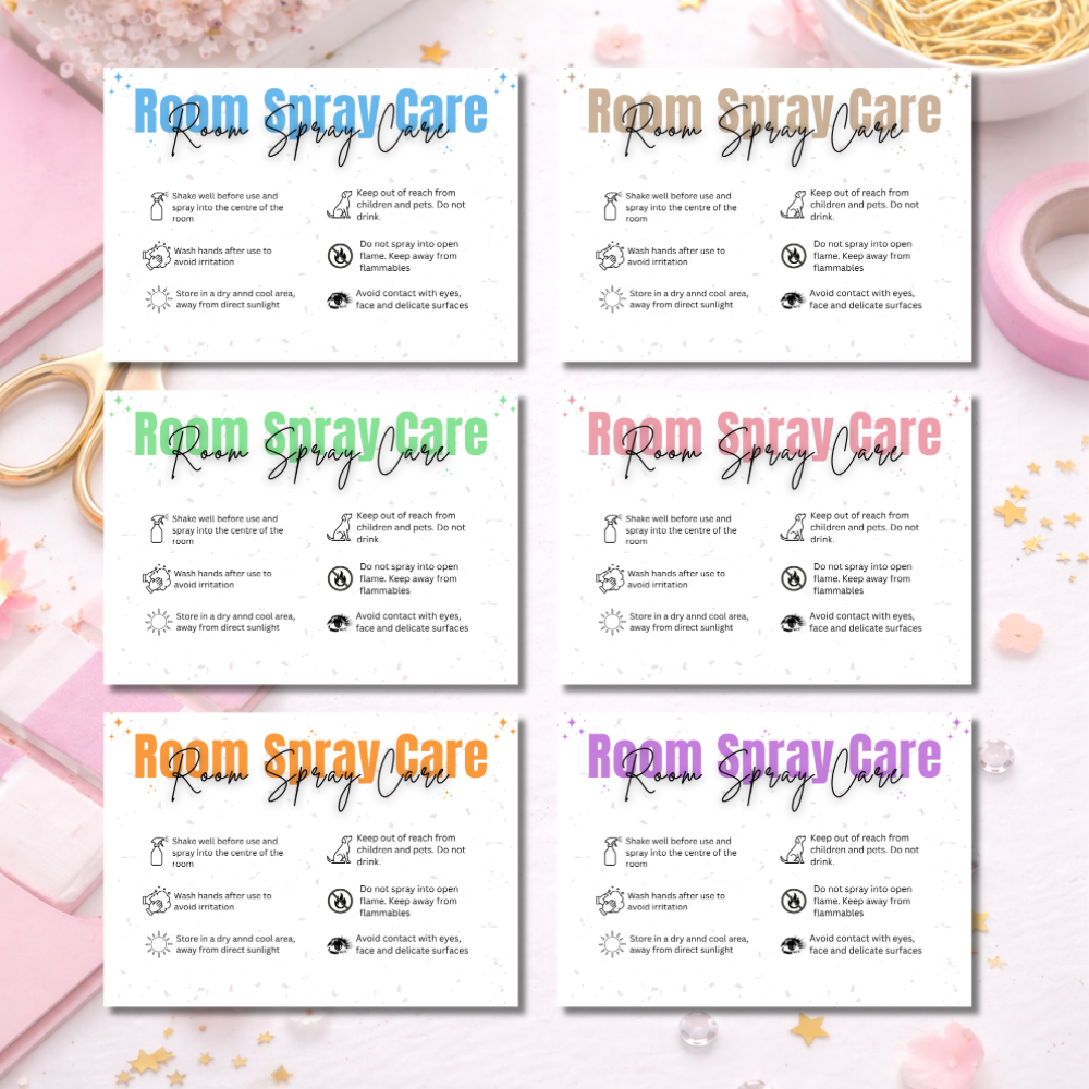 Room Spray Care Cards