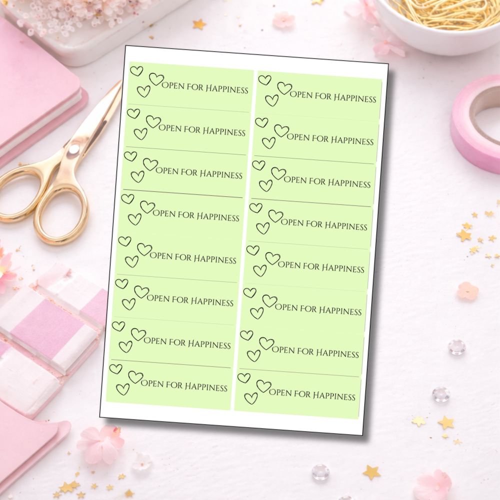 Happiness Sealing Stickers | Hearts