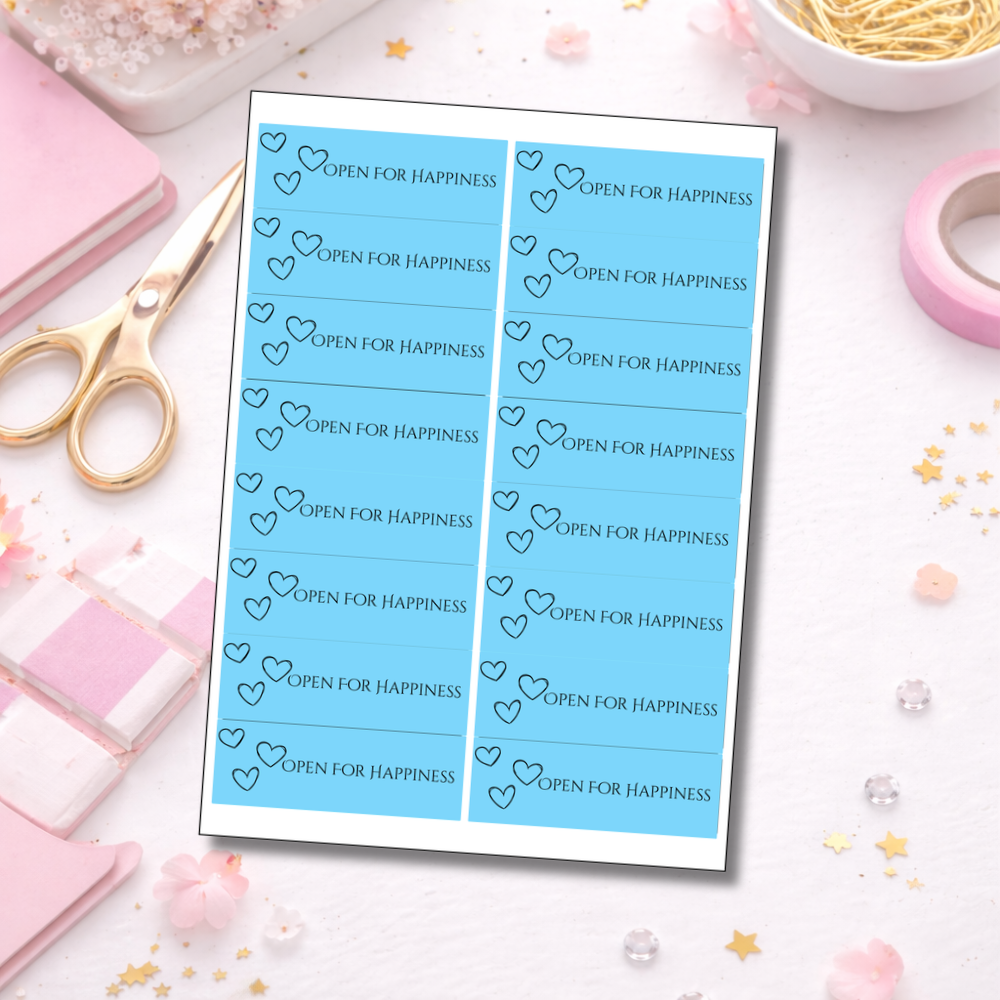 Happiness Sealing Stickers | Hearts