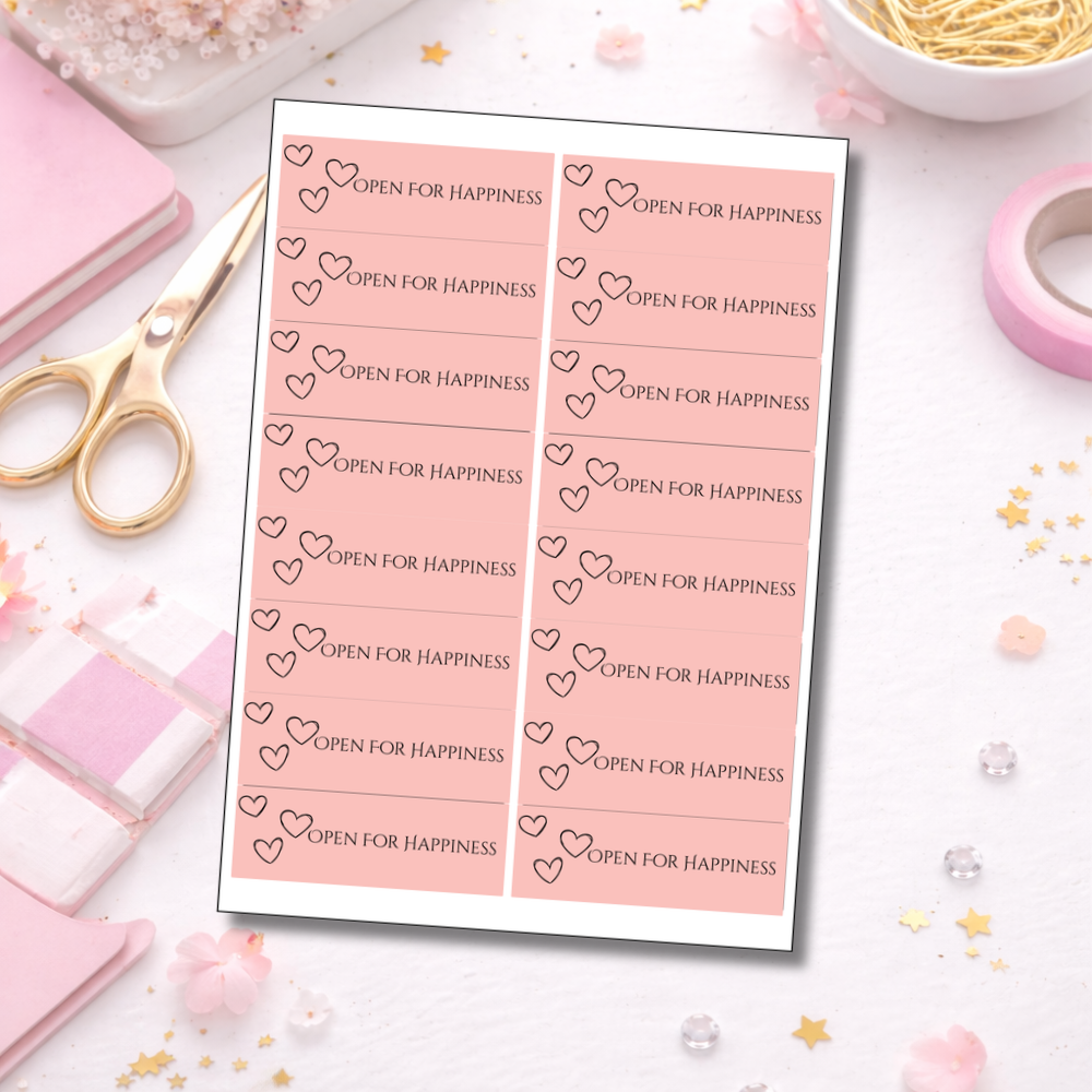 Happiness Sealing Stickers | Hearts