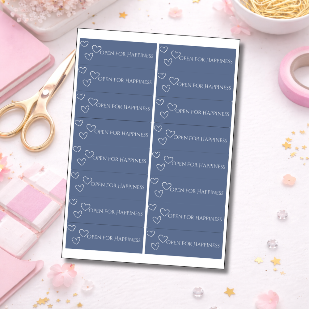 Happiness Sealing Stickers | Hearts