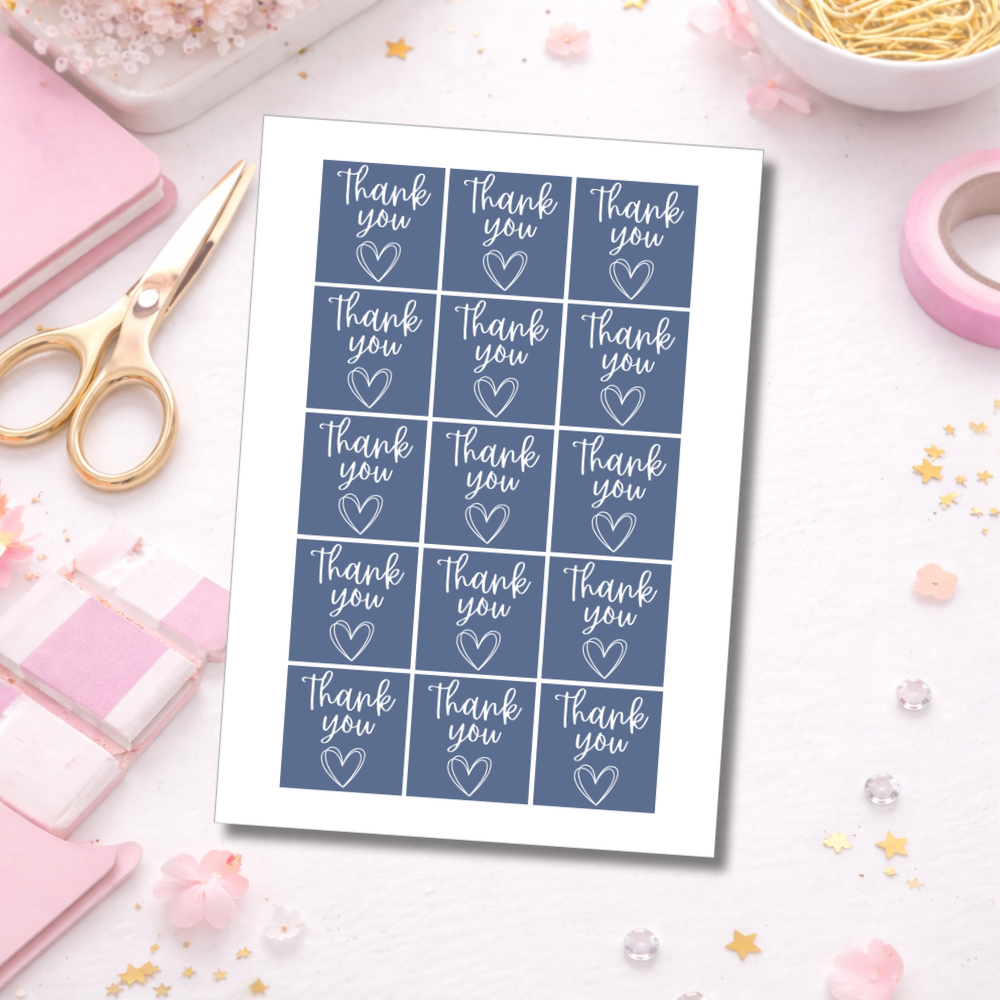 Thank You Square Stickers