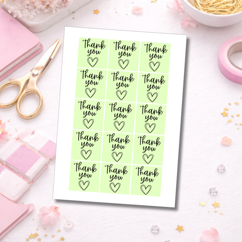 Thank You Square Stickers