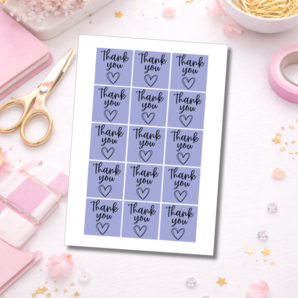 Thank You Square Stickers