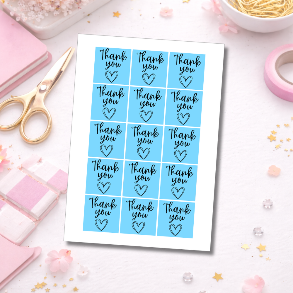 Thank You Square Stickers