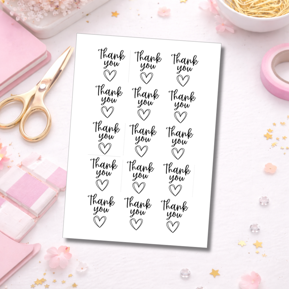 Thank You Square Stickers