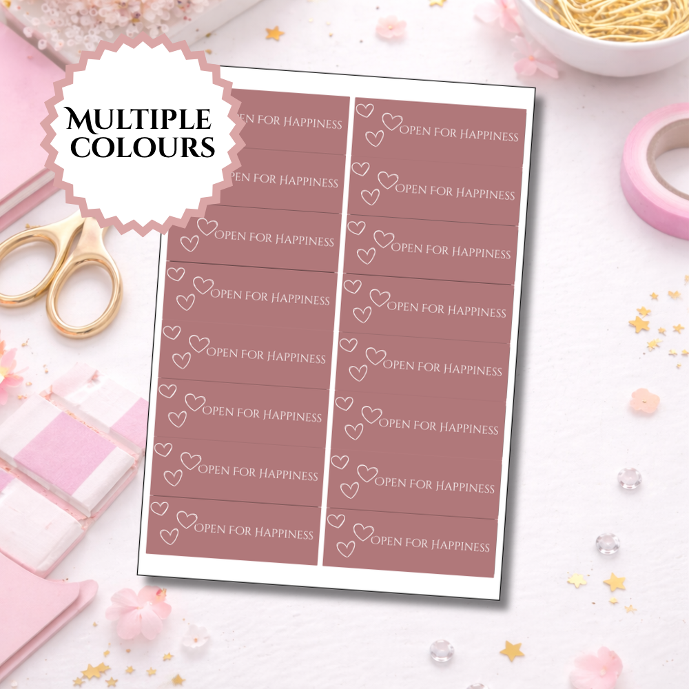 Happiness Sealing Stickers | Hearts