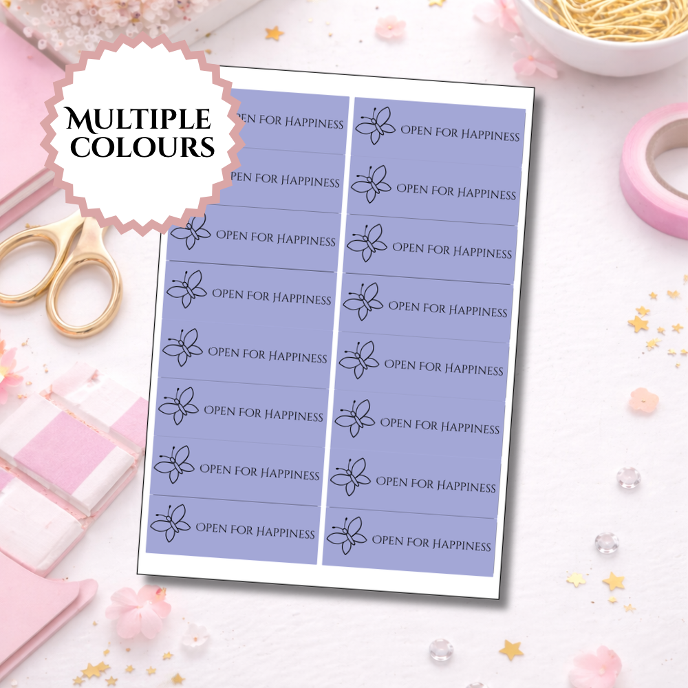 Happiness Sealing Stickers | Butterfly